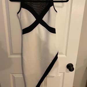 New white and black dress